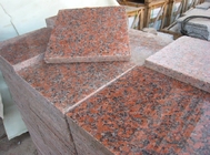 Poli/a aiguisé des tuiles de pierre du granit G562, dalle rouge de granit de feuille d'érable