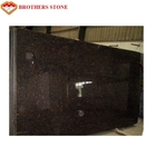 Tan et épaisseur des tuiles 17mm-200mm de pierre de granit de Brown pour la partie supérieure du comptoir de cuisine