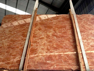 Utilisation adaptée aux besoins du client de revêtement de mur extérieur de tuile de pierre de marbre de rouge orange de taille