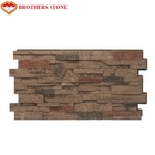 Panneau de mur empilé par ardoise profonde extérieure solide, panneaux de mur choisis de Faux de Ledgestone