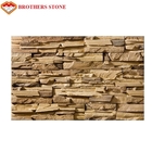 Murs en pierre cultivés de Faux en pierre de couleur foncée avec les panneaux de verrouillage