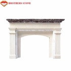 Résistance de marbre solide adaptée aux besoins du client de flamme de bordure de cheminée de conception