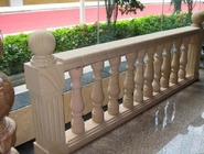 balustrade de marbre blanche extérieure de balustrade d'escalier, balustrade externe d'escalier