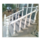 balustrade de marbre blanche extérieure de balustrade d'escalier, balustrade externe d'escalier