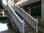 Dalle en pierre de marbre blanche, pierre de marbre de balustrade de balustrade de pilier de balcon d'escalier