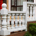 Dalle en pierre de marbre blanche, pierre de marbre de balustrade de balustrade de pilier de balcon d'escalier