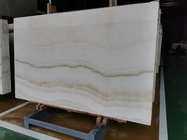 Panneau rétro-éclairé blanc en bois de 16mm Jade Onyx Slab For Wall