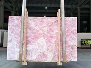 Panneau de mur rétro-éclairé de marbre d'onyx de période glaciaire Crystal Pink Onyx Countertop translucide