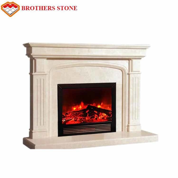 Conception classique d'installation de bordure de marbre blanche facile du feu pour décoratif d'intérieur