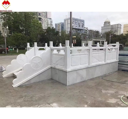 Conditions de livraison FOB/CNF Manche de marbre blanc balcon balustrade de garde-corps pour la villa