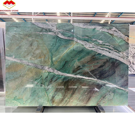 Plancher en marbre de calcite moderne Bata émeraude vert quartzite dalle pour panneau mural d'hôtel