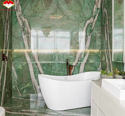 Plancher en marbre de calcite moderne Bata émeraude vert quartzite dalle pour panneau mural d'hôtel