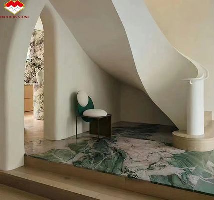 Plancher en marbre de calcite moderne Bata émeraude vert quartzite dalle pour panneau mural d'hôtel