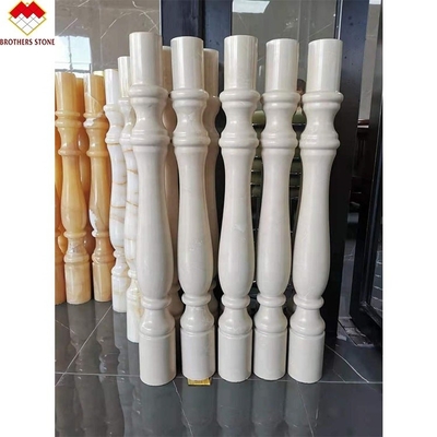 Hôtel ou villa sur mesure Escalier en marbre blanc en alabaster Baluster Style de design moderne