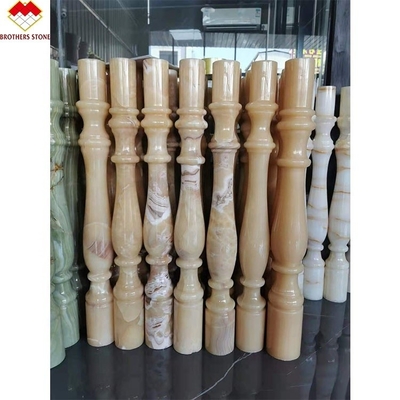 Hôtel ou villa sur mesure Escalier en marbre blanc en alabaster Baluster Style de design moderne