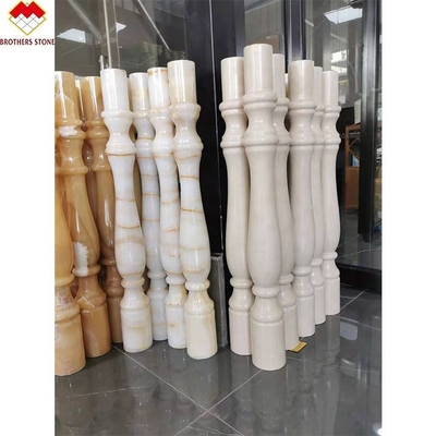 Hôtel ou villa sur mesure Escalier en marbre blanc en alabaster Baluster Style de design moderne