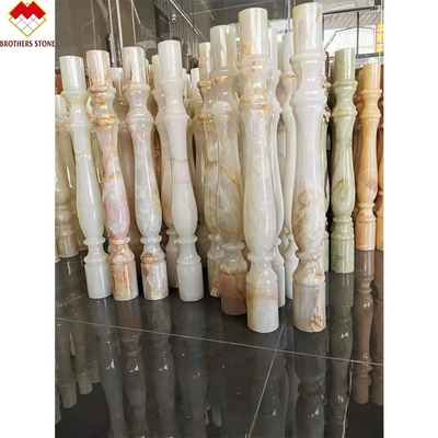 Hôtel ou villa sur mesure Escalier en marbre blanc en alabaster Baluster Style de design moderne