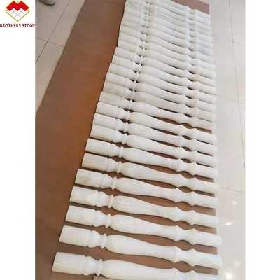 Hôtel ou villa sur mesure Escalier en marbre blanc en alabaster Baluster Style de design moderne