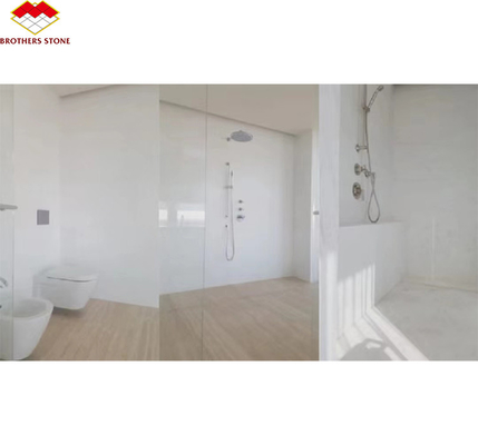 Marbre de Thassos grande dalle de pierre naturelle moderne pour salle de bains d'hôtel et dalle murale extérieure