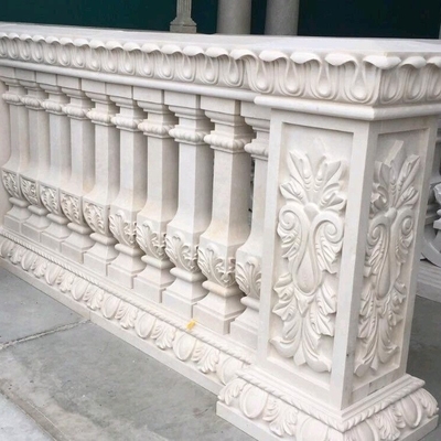 Escalier de marbre de luxe personnalisé Colonne de poignée pour la conception intérieure de style villa