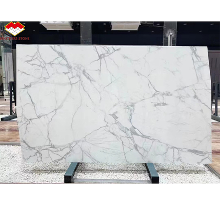 Statuario naturel poli de marbre blanc grande dalle pour les sols et les parois italiens carreaux