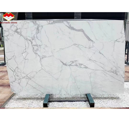 Statuario naturel poli de marbre blanc grande dalle pour les sols et les parois italiens carreaux