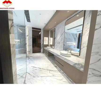 Statuario naturel poli de marbre blanc grande dalle pour les sols et les parois italiens carreaux