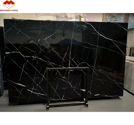 Hôtel de design moderne Nero Marquina Big Slab Zimbabwe Planchers et escaliers en marbre noir