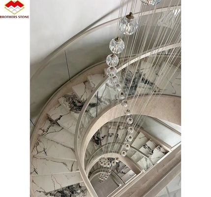 Escalier droit pas glissants Escalier avec pierre sintrée Grandes dalles de stock spécial