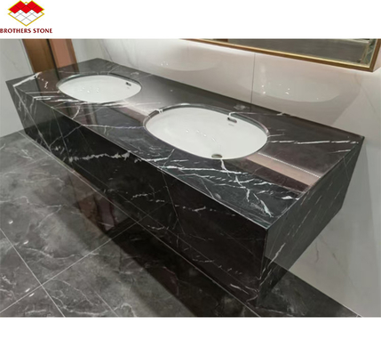 Vaisseau en marbre blanc à veines coupé à la taille du marbre de calcite pour le design d'une villa d'hôtel moderne