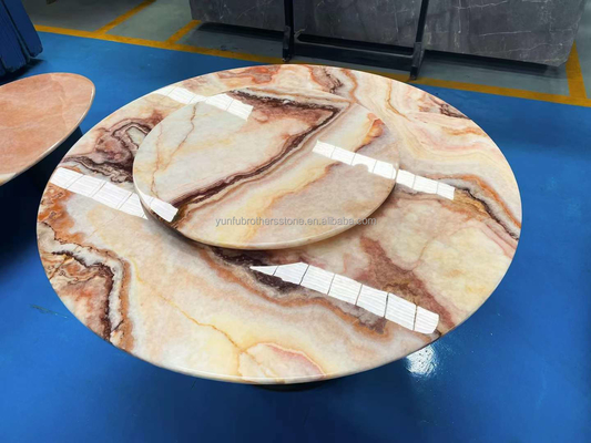 Carreaux de plancher en dalles d'onyx de jade rouge polissé pour lavabo Component épaisseur 16 mm