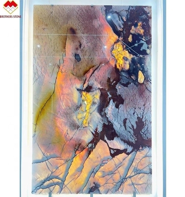 Pierre de quartzite rose translucide de design moderne idéale pour le comptoir et la table