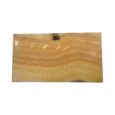 Design moderne Onyx translucide Beige Marbre Jaune Miel Onyx Slab pour une table de villa