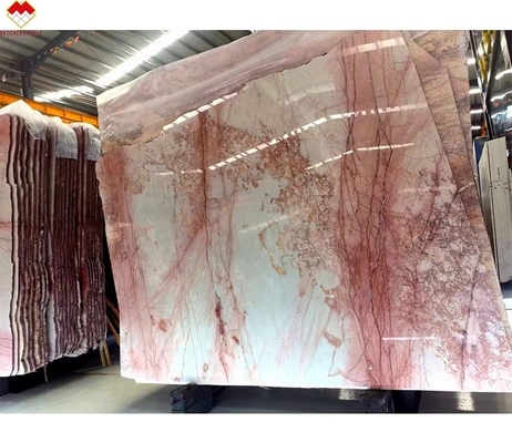 Marbre rose fumé naturel pour les carreaux de sol de luxe