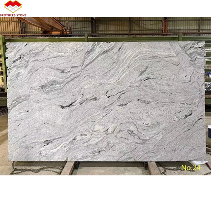 Plaques de granit blanc viscon bas par pied carré pour revêtement de mur extérieur de villa moderne