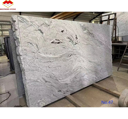 Plaques de granit blanc viscon bas par pied carré pour revêtement de mur extérieur de villa moderne