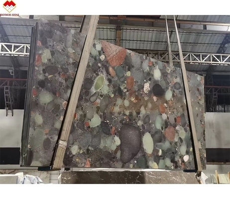 Luxe Brésil Verte Marinace Vert Quartzite cuir finition de surface pour le style moderne