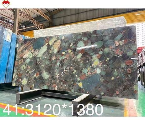 Luxe Brésil Verte Marinace Vert Quartzite cuir finition de surface pour le style moderne