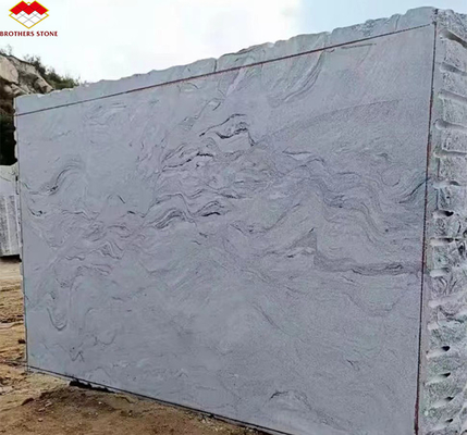 Plaques de granit blanc viscon bas par pied carré pour revêtement de mur extérieur de villa moderne