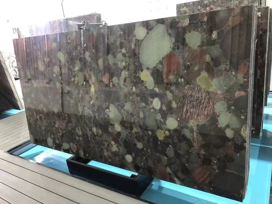 Luxe Brésil Verte Marinace Vert Quartzite cuir finition de surface pour le style moderne