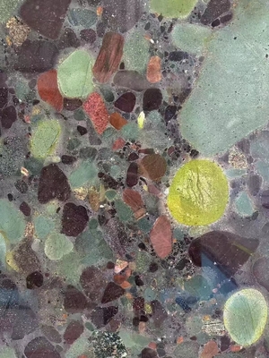 Tableau et panneau de décoration murale en granit multicolore en pierre de quartzite verte de quatre saisons au Brésil personnalisé pour l'intérieur