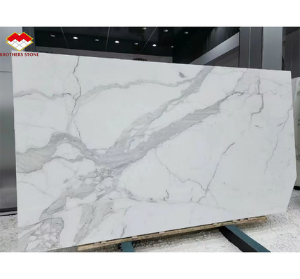 Design moderne Italie Blanc Calacatta Marbre de la dalle pour le comptoir de cuisine et le panneau murale