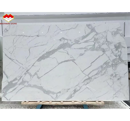 Design moderne Italie Blanc Calacatta Marbre de la dalle pour le comptoir de cuisine et le panneau murale