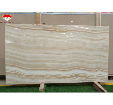 Style de design hôtelier moderne Plaque de marbre de jade blanc transparent pour les murs et le sol