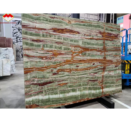 Finition de surface polissée Pakistan Bamboo Onyx Marbres pour table style de design moderne