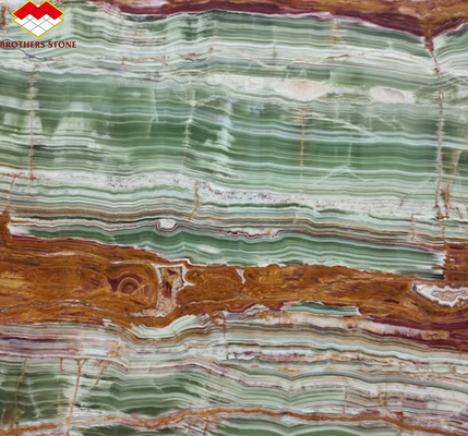 Finition de surface polissée Pakistan Bamboo Onyx Marbres pour table style de design moderne