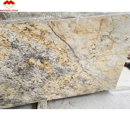 Or de luxe Granit de pierre Grandes dalles Polie pour l'escalier de la villa