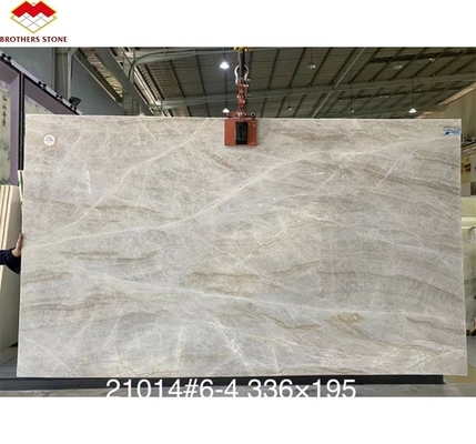 Marbre brésilien naturel de cristal de quartzite de pierre légère beige Taj Mahal pour les plateaux de table 18 mm