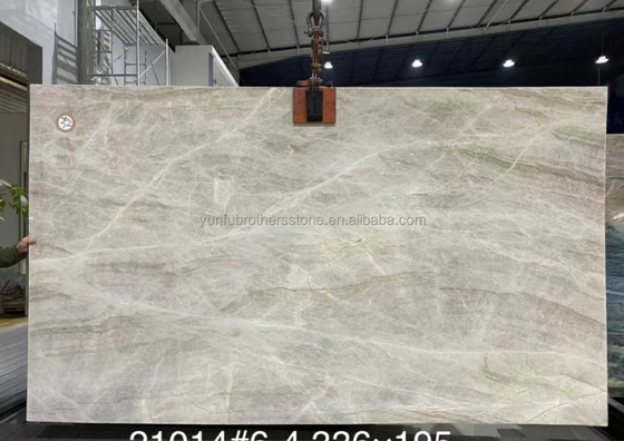 Marbre brésilien naturel de cristal de quartzite de pierre légère beige Taj Mahal pour les plateaux de table 18 mm