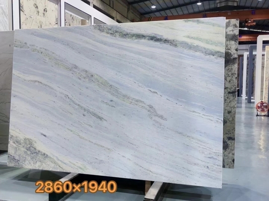 Brésil bleu cristal quartzite marbre pierre rétroéclairée dalle pour le comptoir de vanité moderne